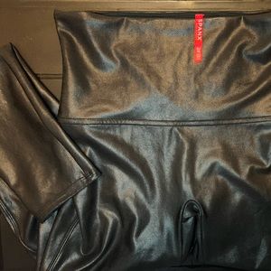 SPANX leather leggings (NEVER WORN)